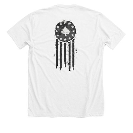 No gods, no masters!, a Solid White Blend Premium Unisex Tee (back-view)