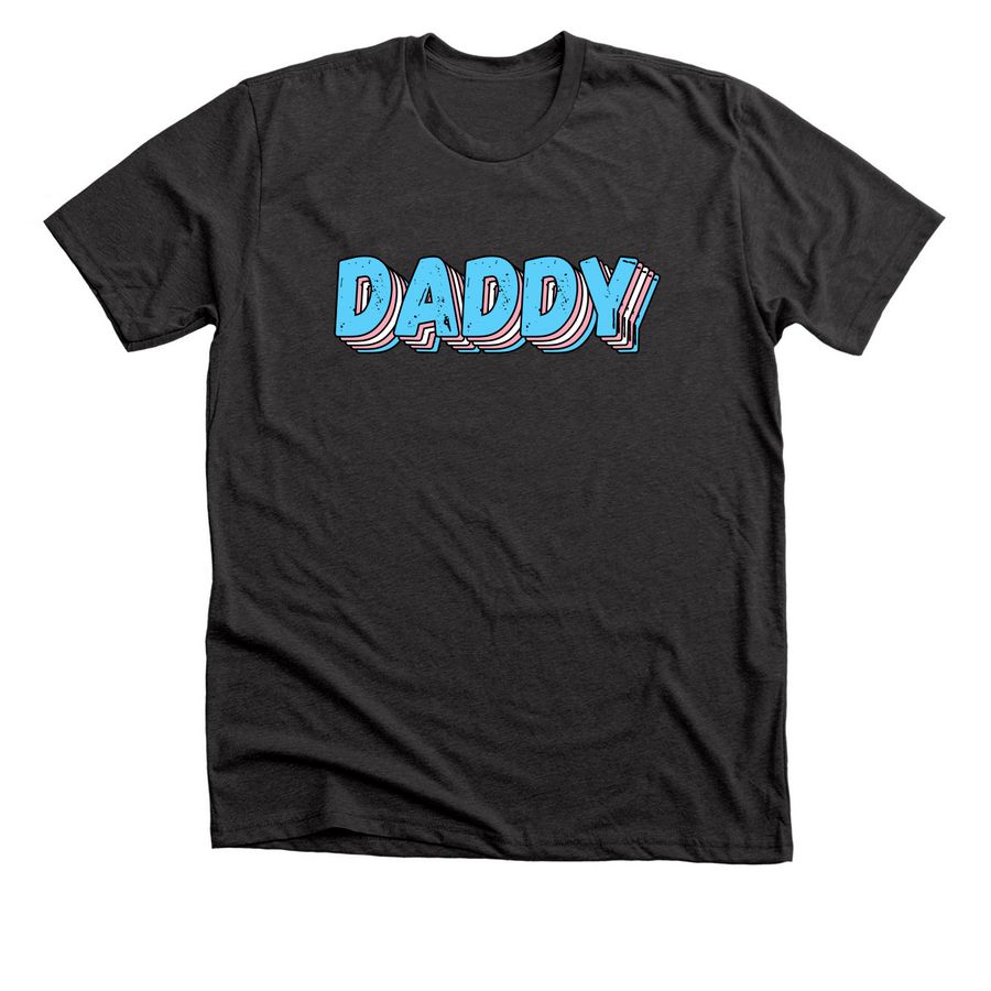 Transgender Pride - Daddy T-Shirt, a Dark Grey Heather Premium Unisex Tee