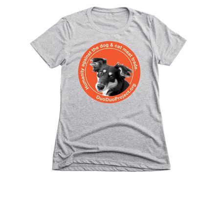 Duo Duo Project Tees & Hoodies, a Dark Heather Grey Women's Slim Fit Tee