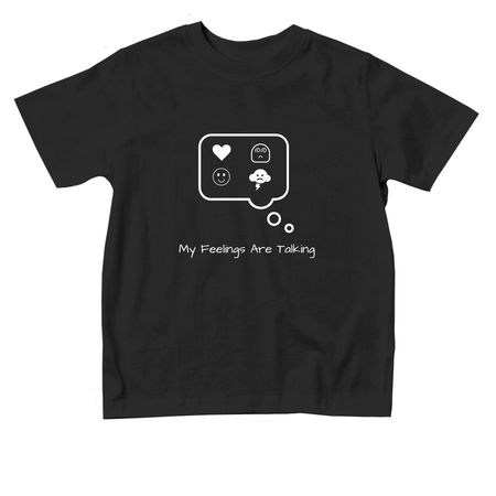 My Feelings Are Talking - Toddler Tee, a Black Toddler Tee