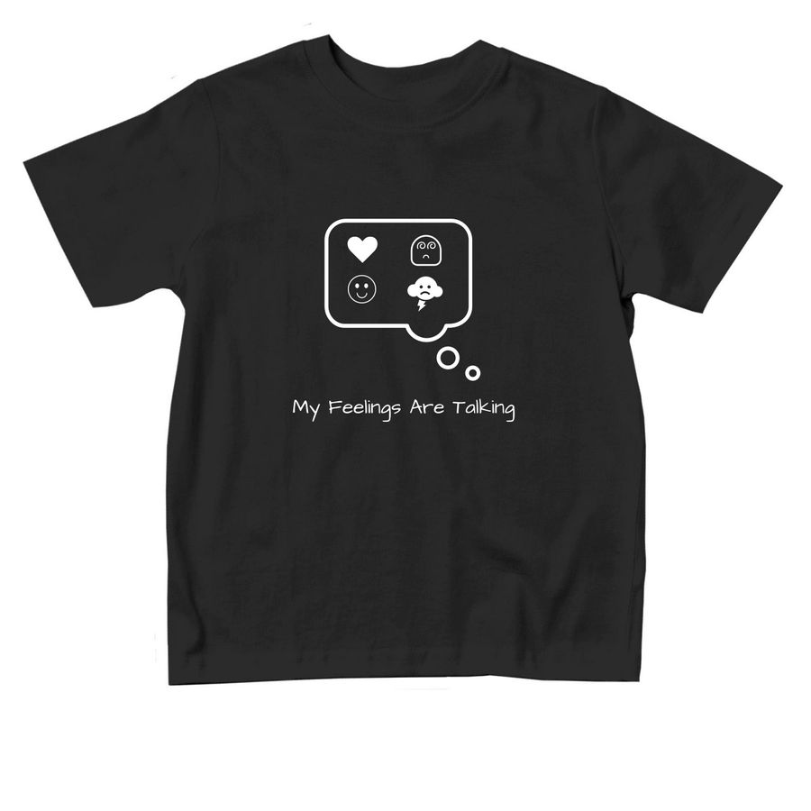 My Feelings Are Talking - Toddler Tee, a Black Toddler Tee