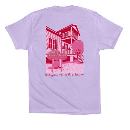 Dogwood Cottage, a Dark Lavender Premium Cotton Tee
