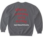 IBPL Shirts are here!, a Charcoal Softstyle Crewneck Sweatshirt (back-view)