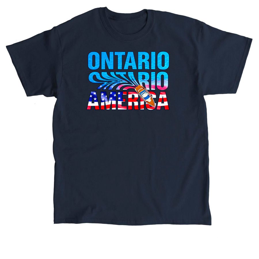 Lake Ontario To Lake America Shirt, a Navy Classic Unisex Tee