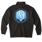 Ajs fall/winter&nbsp;, a Black Midweight Quarter Zip Pullover (back-view)