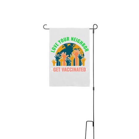 Yard Sign, a White 12" x 18" Yard Flag with Stake