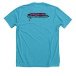 Camp Changed My Life - Adult, a Heather Aqua Premium Unisex Tee (back-view)