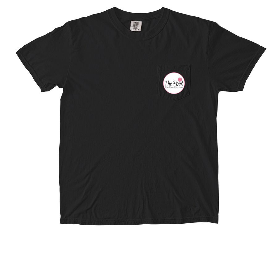 Pocket Print - Circle logo, a Black Comfort Colors Pocket Tee