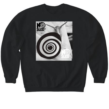 No sleep snail, a Black Softstyle Crewneck Sweatshirt