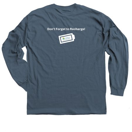 LVAD Social Work, a Indigo Classic Long Sleeve Tee (back-view)
