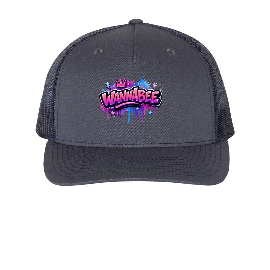 WANNABEE Graffiti CAP, a Ombre Blue/ Navy Printed Five-Panel Trucker Cap