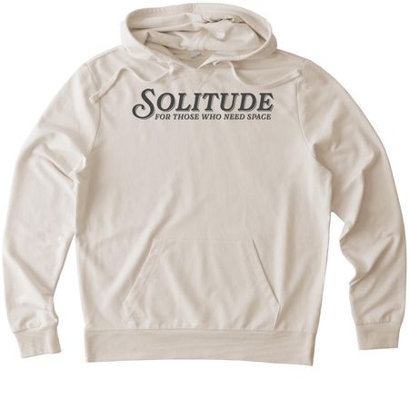Solitude (Moonlight), a White Sand Allmade Organic French Terry Pullover Hoodie (back-view)