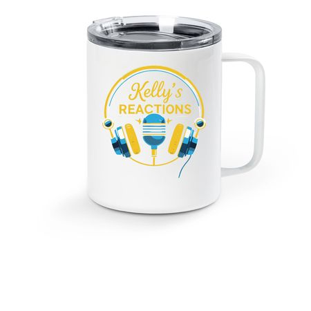 Kelly's Reaction Travel Cup, a White Stainless Steel Travel Mug