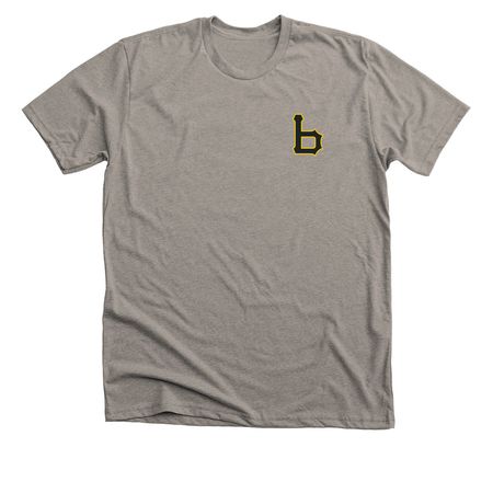 Bravo Front / Hatchet and Flintlock Back, a Heather Stone Premium Unisex Tee