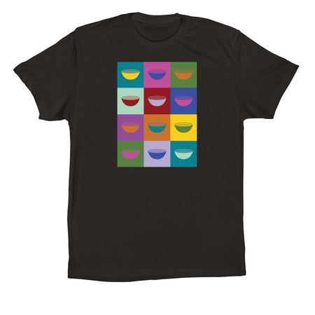 Gleaners Pop Art Bowls, a Black Premium Cotton Tee