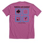 Balkoia Arts Limited -Tees & Sweatshirts, a Heather Magenta Premium Unisex Tee (back-view)