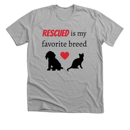 Rescue Animals, a Athletic Heather Premium Unisex Tee