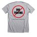 Tails of Hope Dog Rescue: say no to dogfights, a Athletic Heather Premium Unisex Tee (back-view)