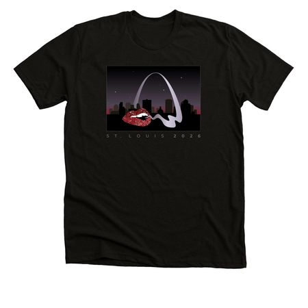 St. Louis 2026 Smoky Arch, a Solid Black Blend Premium Unisex Tee