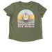 ESBA Logo Shirts (back), a Olive You Green Allmade Eco Triblend Women?s Scoop Neck Tee (back-view)