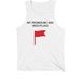 RED FLAG&nbsp;, a White Premium Cotton Tank