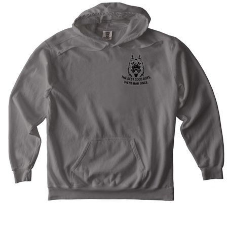 Good dogs., a Grey Comfort Colors Pullover Hoodie