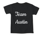 Strong than cancer, a Black Comfort Colors Youth Tee (back-view)