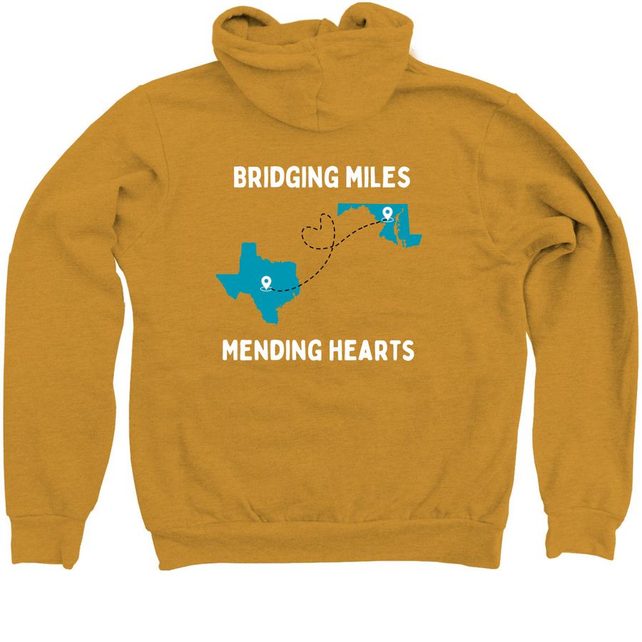 CHARM <3 Drowzy, a Heather Mustard Zip Up Hoodie (back-view)