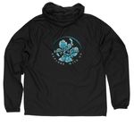 Windbreaker, a Black Quarter-Zip Windbreaker (back-view)