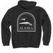 Alaska Hoodie, a Black Pullover Hoodie (back-view)