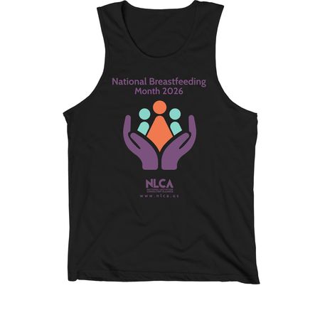 NLCA National Breastfeeding Month 2026, a Black Premium Cotton Tank
