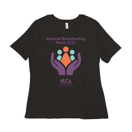 NLCA National Breastfeeding Month 2026, a Black Women?s Relaxed Cotton Tee