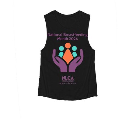 NLCA National Breastfeeding Month 2026, a Black Women's Muscle Tank