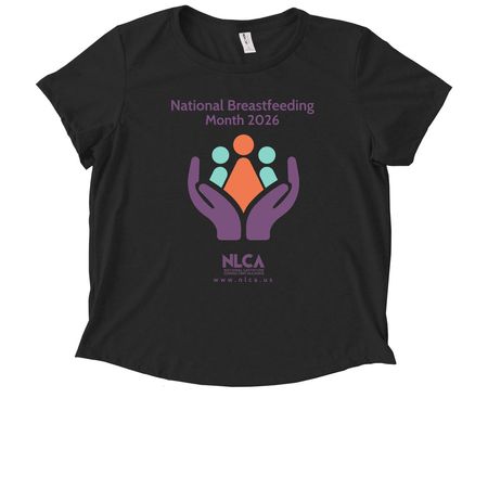 NLCA National Breastfeeding Month 2026, a Deep Black Allmade Eco Triblend Women?s Scoop Neck Tee