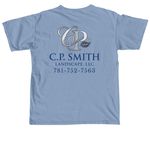 C.P. Smith Landscape Merch!&nbsp;, a Washed Denim Comfort Colors Unisex Tee (back-view)