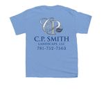 C.P. Smith Landscape Merch!&nbsp;, a Carolina Blue Youth Unisex Tee (back-view)