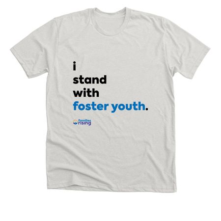Stand With Foster Youth ? Light Tee, a Heather Cement Premium Unisex Tee
