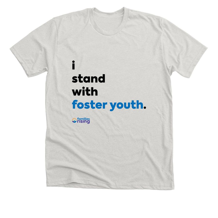 Stand With Foster Youth ? Light Tee, a Heather Cement Premium Unisex Tee
