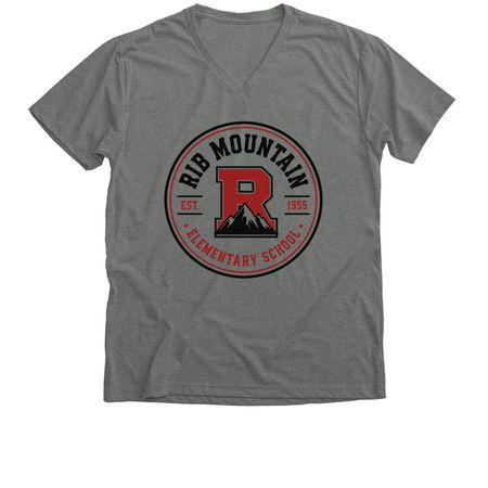 Adult, a Deep Heather Premium V-Neck Tee