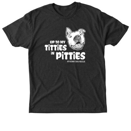 Up To My Titties in Pitties, a Vintage Black Triblend Unisex Tee