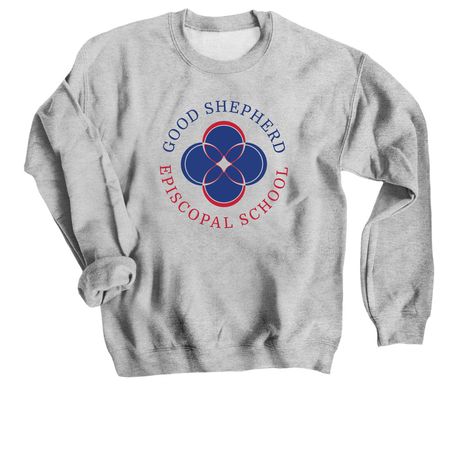 Good Shepherd Back to School Spirit Wear, a Sport Grey Crewneck Sweatshirt