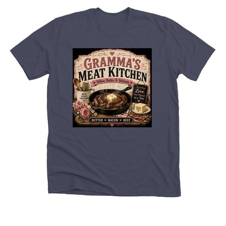 Gramma's Kitchen, a Heather Midnight Navy Premium Unisex Tee