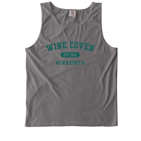 Wine Coven College, a Grey Comfort Colors Tank Top