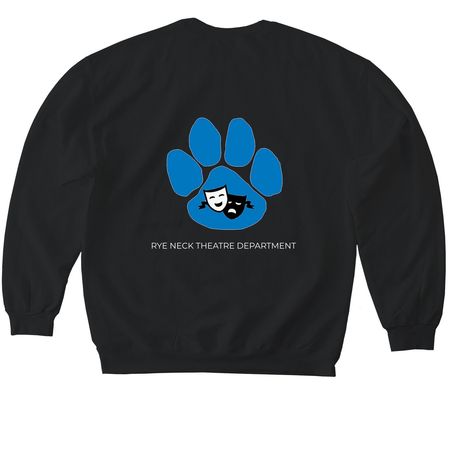 LOGO ON BACK, a Black Softstyle Crewneck Sweatshirt