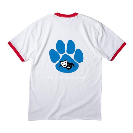 LOGO ON BACK, a White/ Red Cotton Ringer Tee