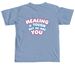 Healing is Tough-Glow, a Washed Denim Comfort Colors Unisex Tee (back-view)