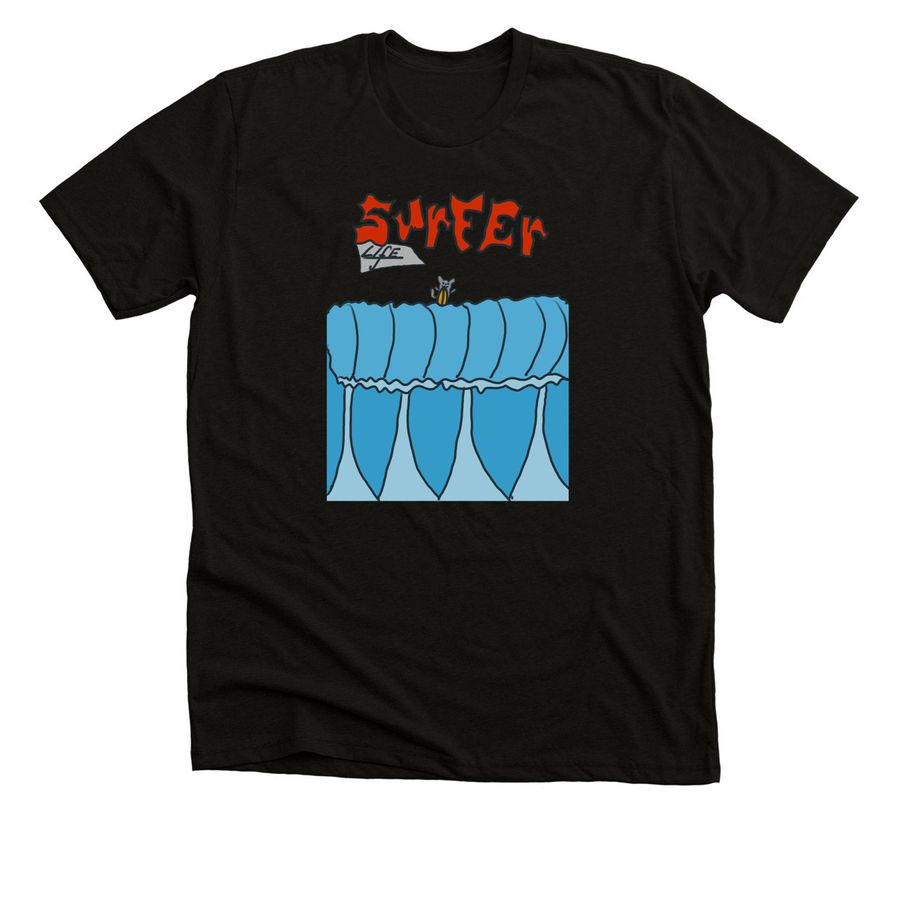 Surfer pepina&nbsp;, a Solid Black Blend Premium Unisex Tee