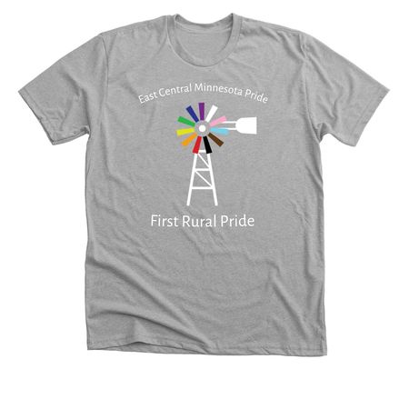 Rainbow Windmill, a Athletic Heather Premium Unisex Tee
