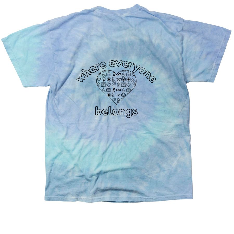 Best Buddies Tie Dye, a Lagoon Classic Tie Dye Tee (back-view)