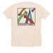 GOOD TIMES T-SHIRT, a Heather Soft Cream Premium Unisex Tee (back-view)